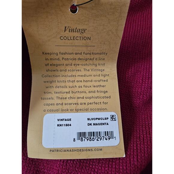 NWT! Patricia Nash Sleeved Cape Clasp Sweater Shawl Jacket~ Pink Sz XS/SM $99 - Picture 8 of 13